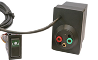 Weatherproof PTO with wiring loom and operating switch